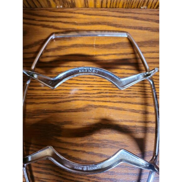 Set of 2, Vintage Chrome Corning Ware Casserole Dish Holders With Ribbed Handles - Picture 12 of 12